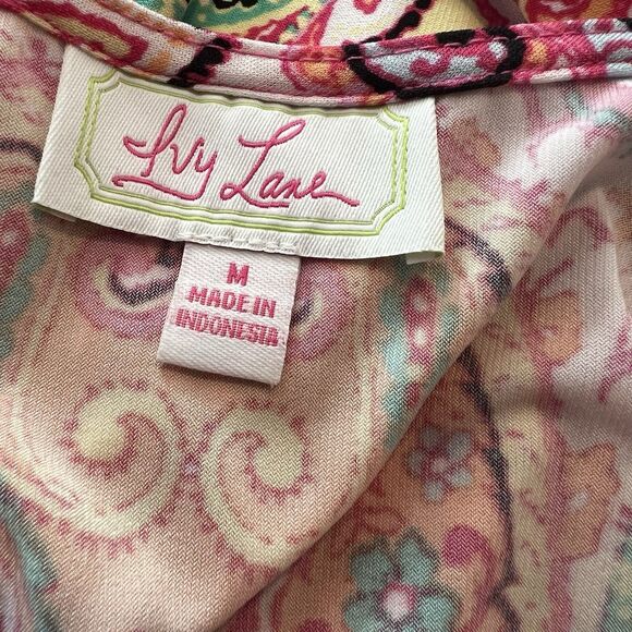 Ivy Lane Women’s Dress Medium Paisley Cold Shoulder - Picture 3 of 5